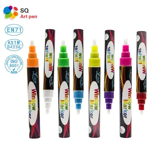 Stylo de craie de fenêtre de pointe réversible