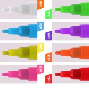 Stylos à encre liquide à embout rond de 3 mm, paquet de 8 couleurs